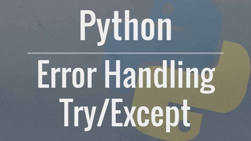 Exception Handling in Python programming