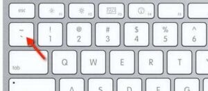 Backtick key on most keyboards.