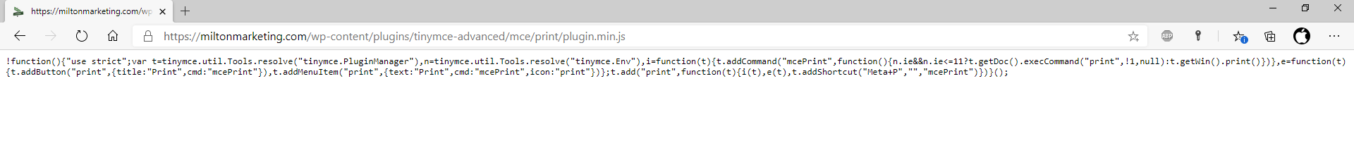 How to fix Failed to load plugin: code from url /wp-content/plugins/tinymce-advanced/mce/code/plugin.min.js
