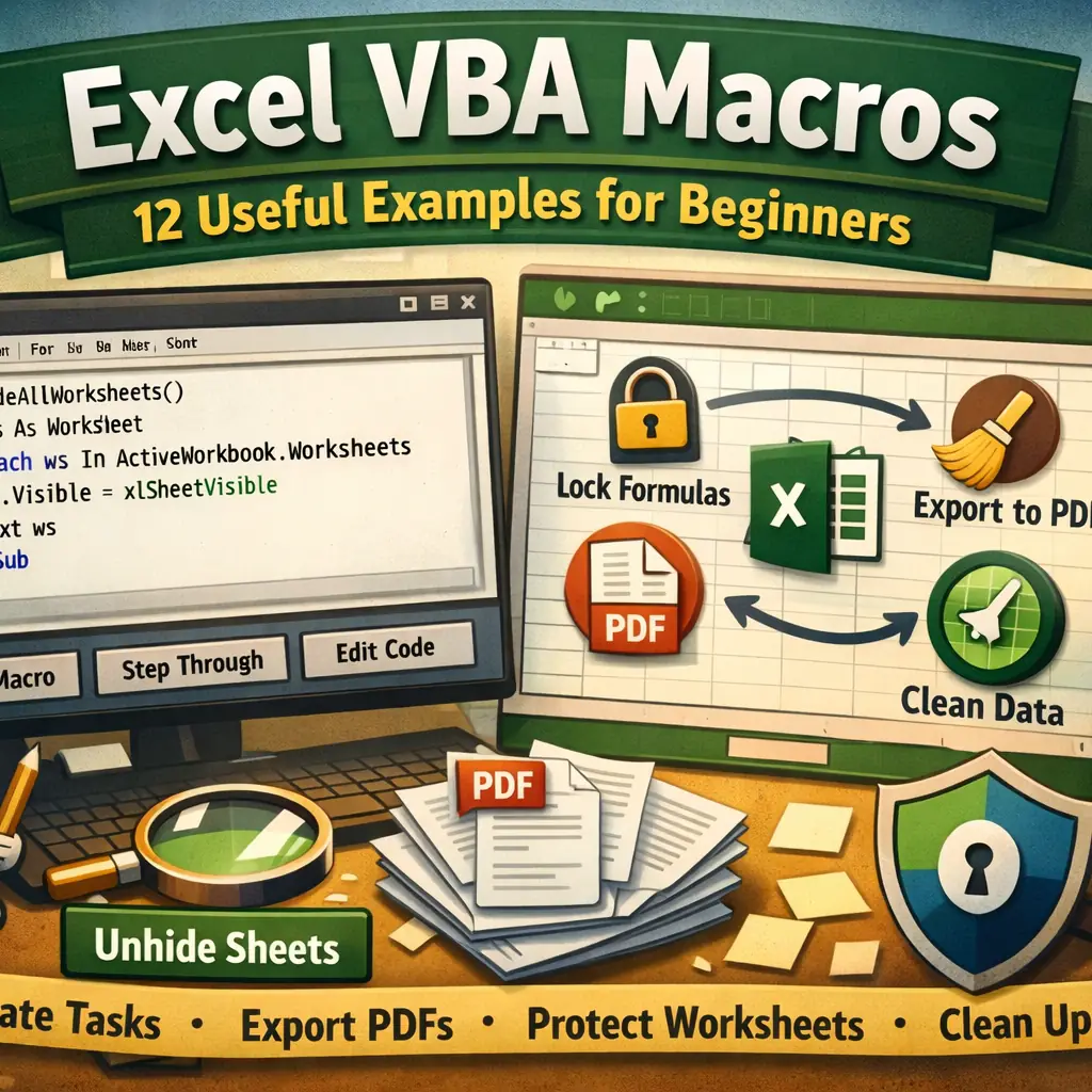 Excel Vba Macros: 12 Useful Examples For Beginners 6 Excel Vba Macros