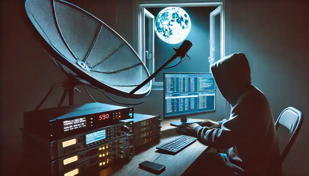 Hacking satellite internet with TV equipment