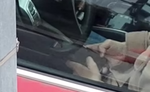 Kingston police say the images captured by the drone, like this one, are essentially the same as evidence gathered through other methods used to catch distracted drivers. (Supplied by Kingston Police)